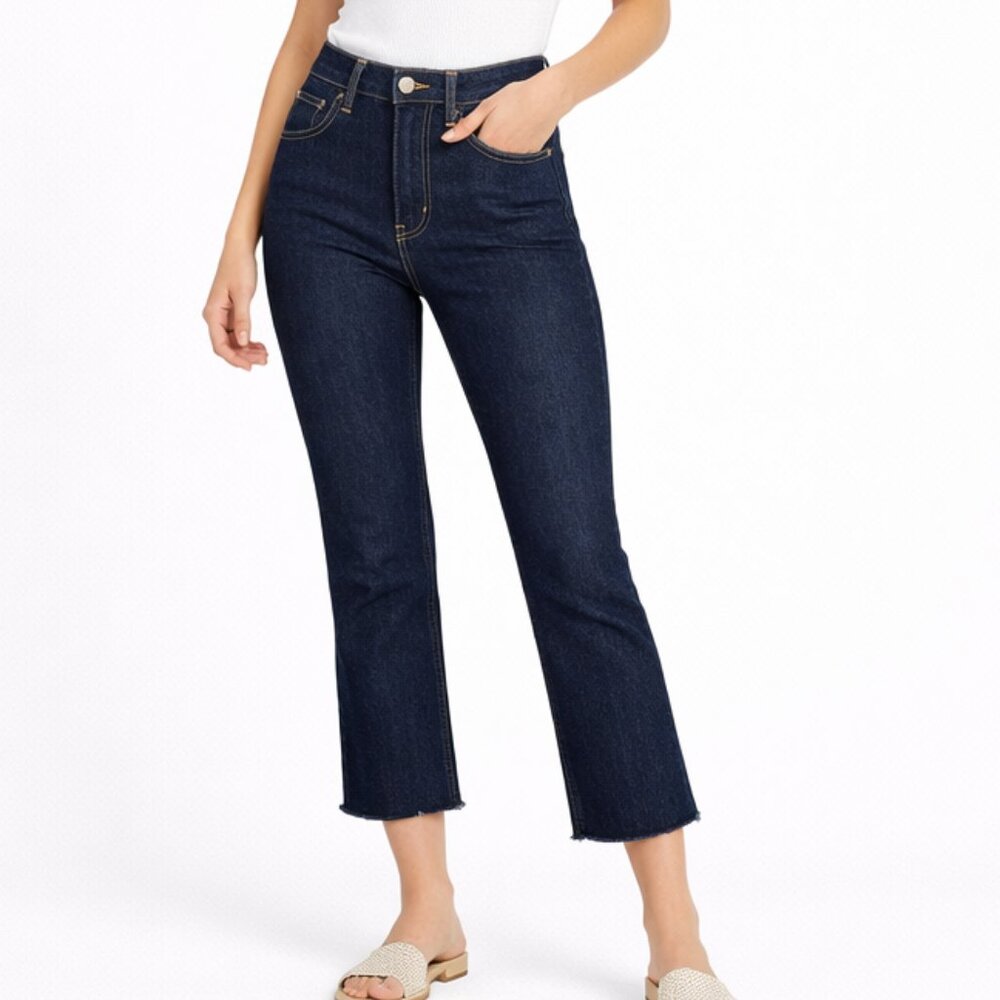 AG The Mari High Rise Straight Dark Wash Ankle Jeans Size 27 US4 NWOT